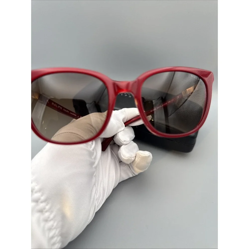 RALPH LAUREN RA5206 RED GRADIENT AUTHENTIC SUNGLASSES 51-20-135LOGO SIDES & CASE